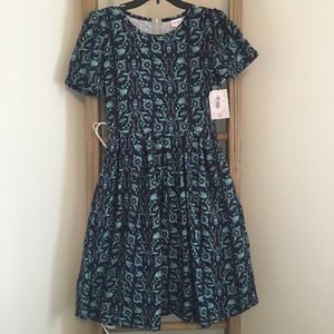 LulaRoe Amelia blue floral dress